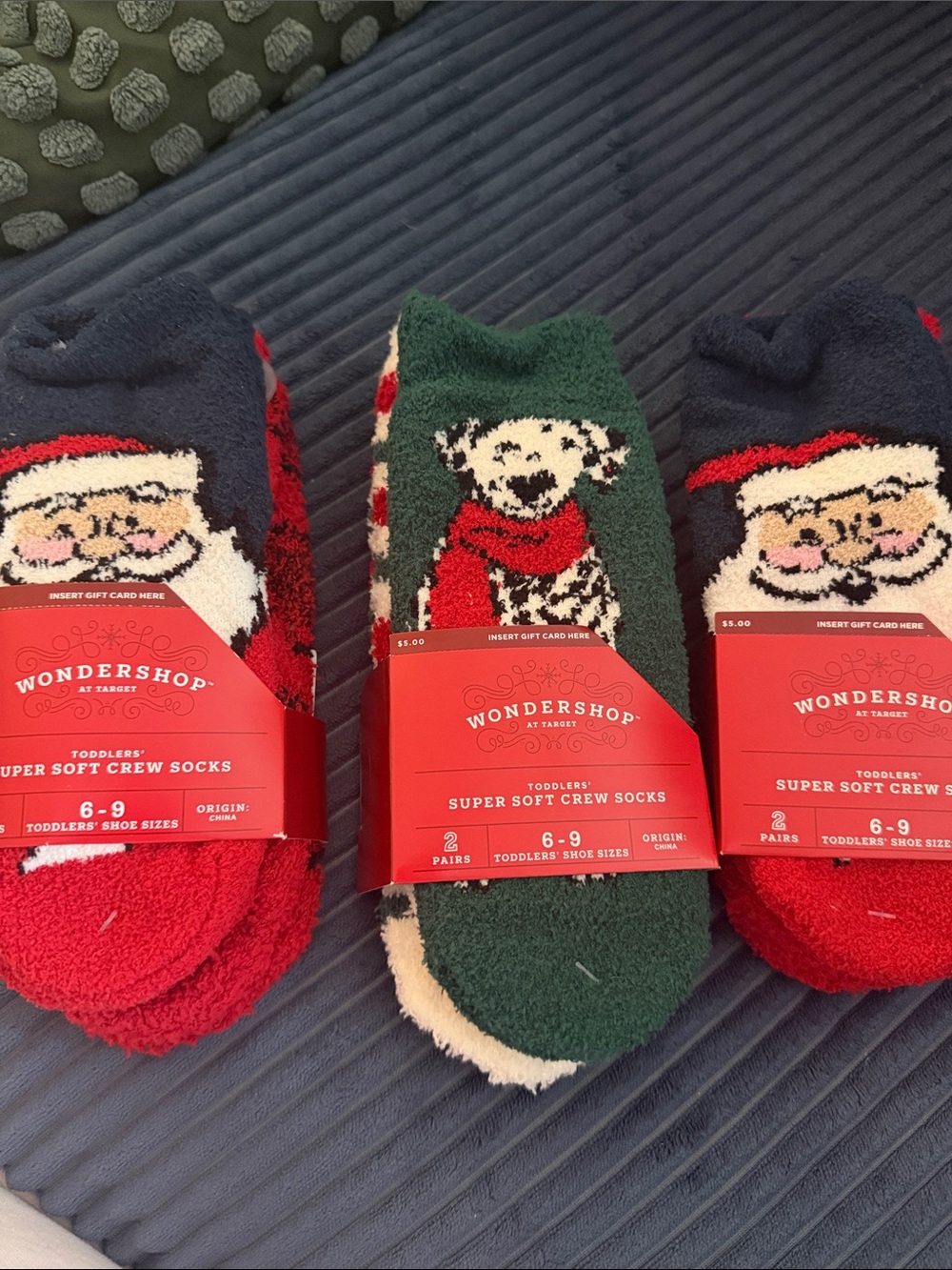Wondershop Toddler’s Crew Socks - Red, Black, White